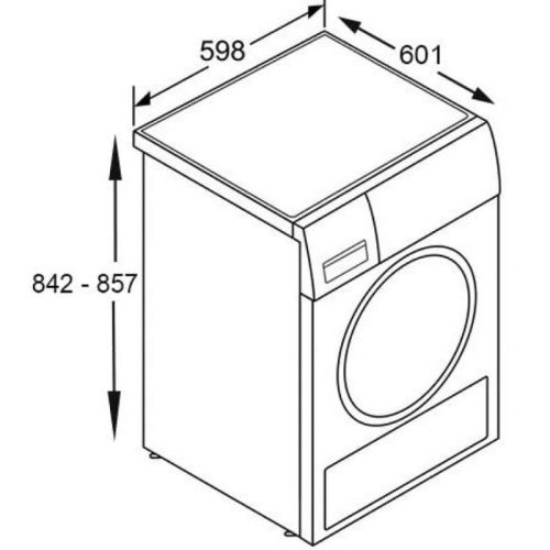 Kích thước máy giặt sấy Hafele 10kg 534.94.550 cửa trước