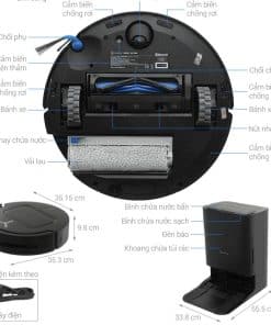 kich thuoc robot hut bui lau nha ecovacs deebot t80 omni den