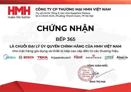 Trang chủ 120 chung nhan bep 365 vinh dai ly chinh thuc cua bosch HMH