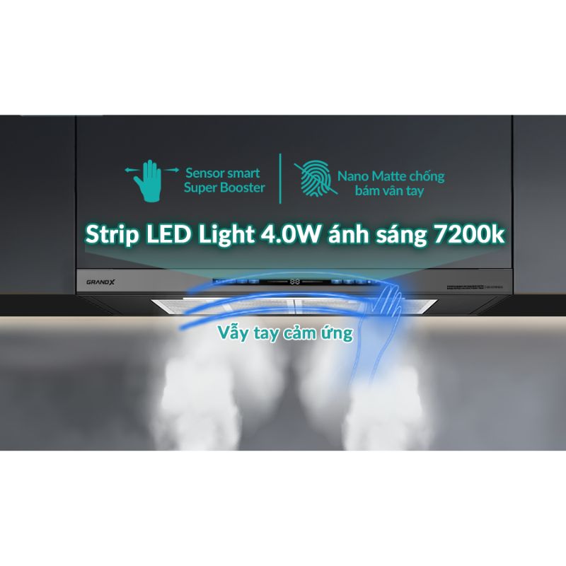 Hút mùi GrandX GX H70F85G 3 Hút mùi GrandX GX H70F85G - Ảnh 2