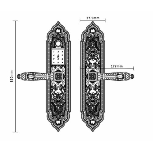 kich thuoc khoa van tay tan co demax el350 green bronze