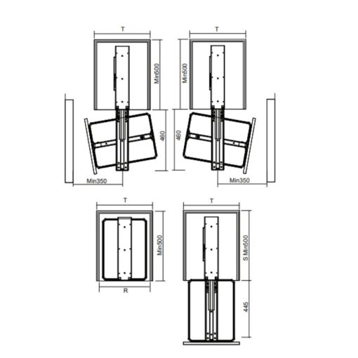 Tủ đồ khô GrandX cánh rút/xoay Titanium XPR.400T - Ảnh 2