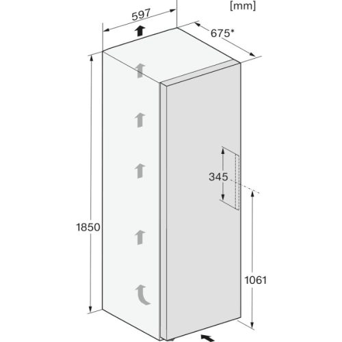 Tủ đông đứng Miele FNS 4382 D 9 kich thuoc tu dong dung miele fns 4382 d