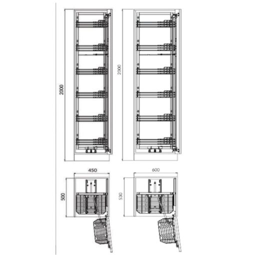 Tủ khô nan dẹt GrandX SUS304 Cánh Mở XPR.600S - Ảnh 2