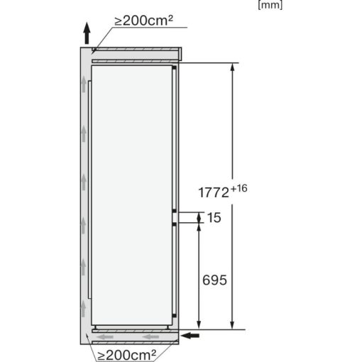 Tủ lạnh âm tường 2 ngăn - ngăn đá dưới Miele KFN 7744C 125 Gala - Ảnh 3