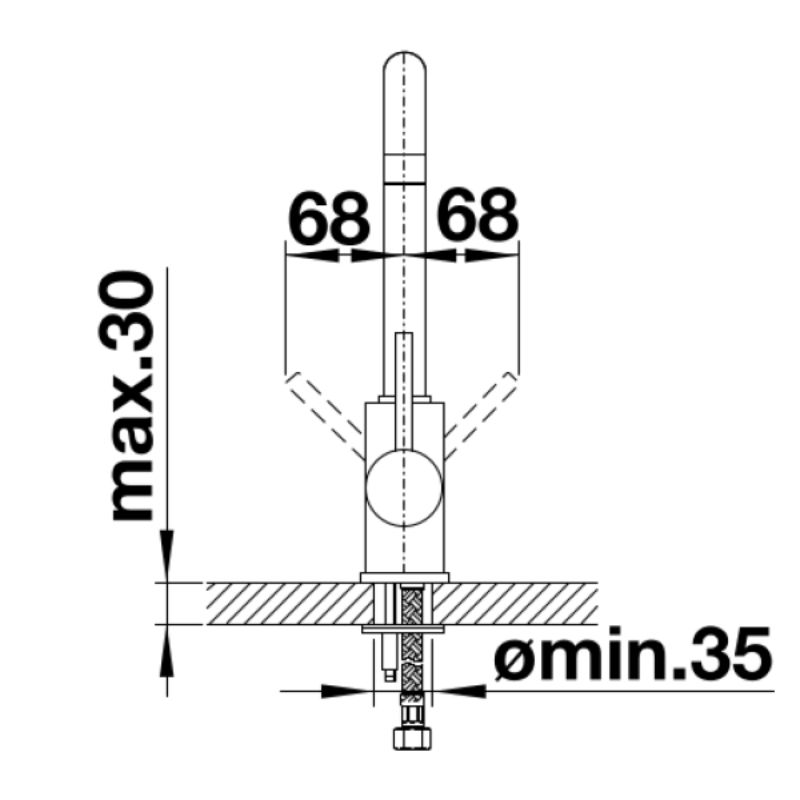 Vòi rửa bát Blanco Mili Chrome 524709 5 Vòi rửa bát Blanco Mili Chrome 524709 - Ảnh 4