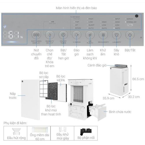 kkich thuoc may hut am sharp dw t30fv w