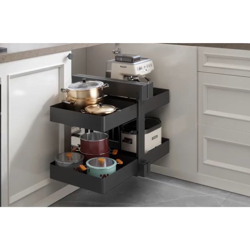 Chi tiết bộ rổ góc Corner Agent 900mm Hafele 545.14.339