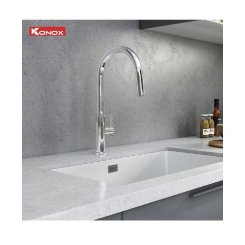 Vòi rửa bát dây rút Lasi Chrome 10 lap dat voi rua bat day rut lasi chrome