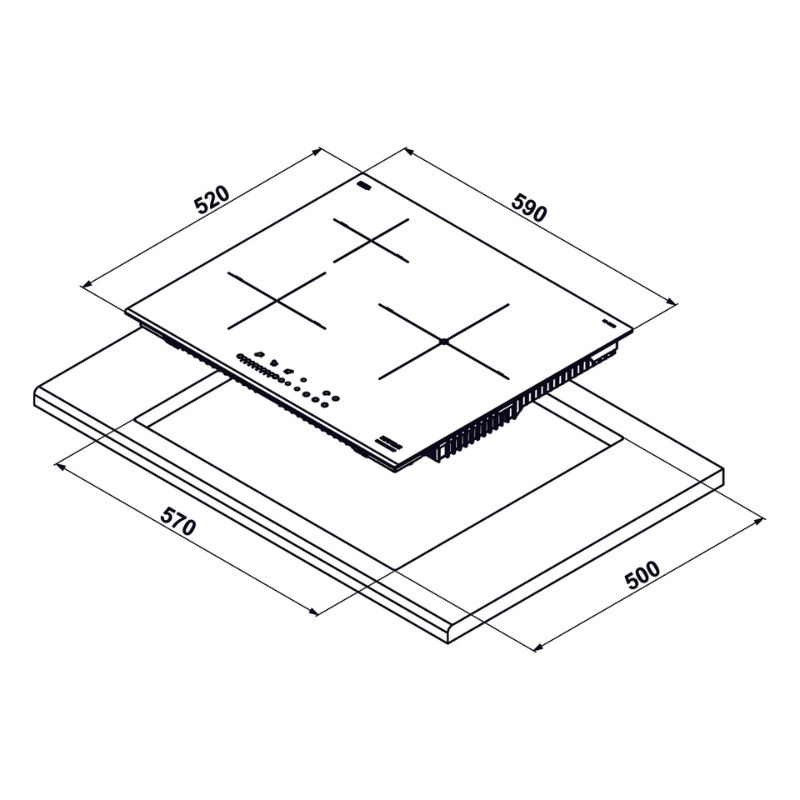 Bếp từ 3 vùng nấu Hafele HC-I6035B 533.09.961 4 Bếp từ 3 vùng nấu Hafele HC-I6035B 533.09.961 - Ảnh 3