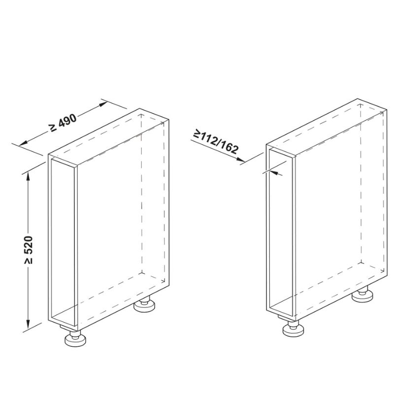 Size picture kệ đựng gia vị Hafele 545.14.322