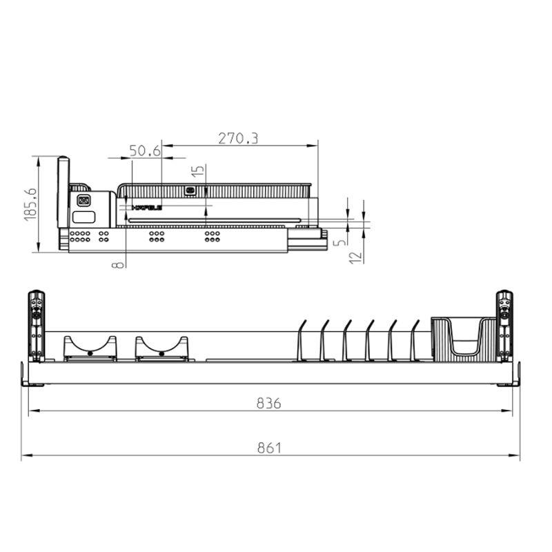Rổ đựng bát đĩa Hafele 545.14.307 6 Size rổ đựng bát đĩa Hafele 545.14.307