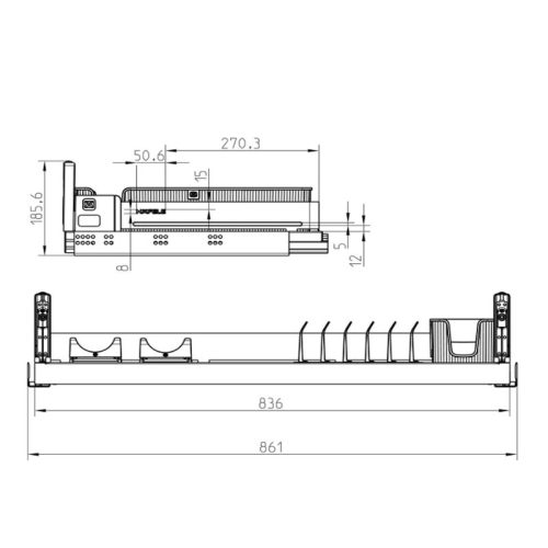 Rổ đựng bát đĩa Hafele 545.14.309 9 Size rổ đựng bát đĩa Hafele 545.14.309