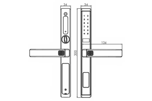 Khóa điện tử Hubert HB CN77 Black 4 Khóa điện tử Hubert HB CN77 Black - Ảnh 2