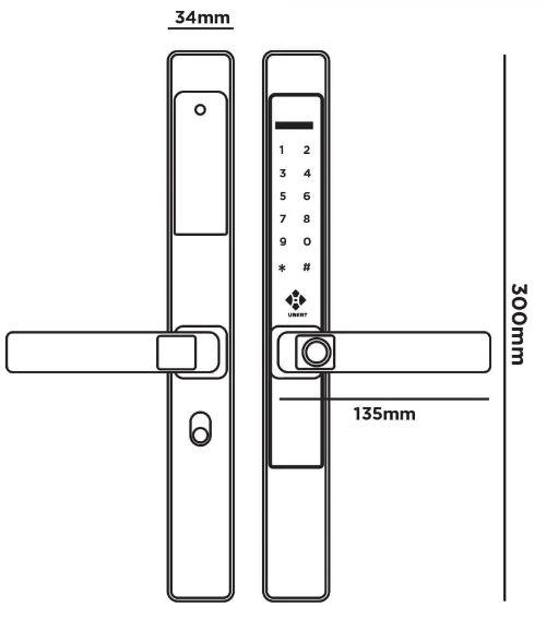 Khóa điện tử Hubert HB CN68 Silver gray 5 Khóa điện tử Hubert HB CN68 Silver gray - Ảnh 3