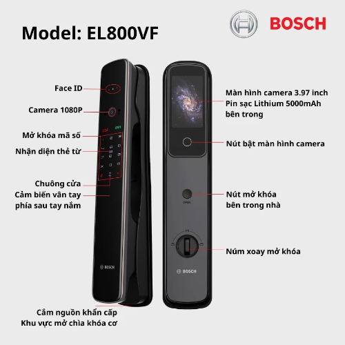 Khóa Bosch EL800VF - APP 4 Khóa Bosch EL800VF - APP - Ảnh 2