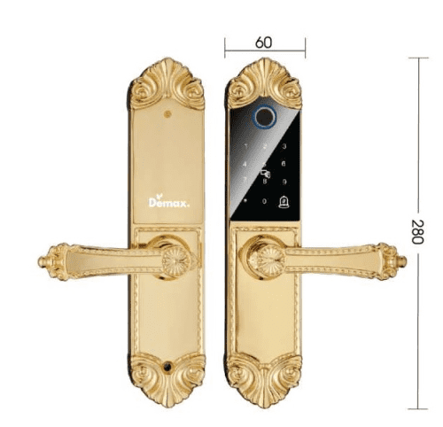 Khóa Biệt Thự Dùng Cho Cửa Phòng Mạ Vàng 24K Demax EL280 BRASS 24K - Ảnh 2